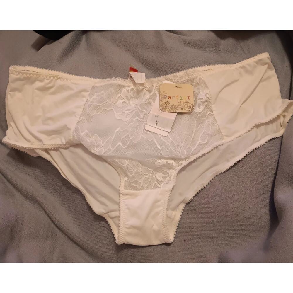 Parfait by Affinitas Panties, Women’s Size XL, White, Lace, NWT